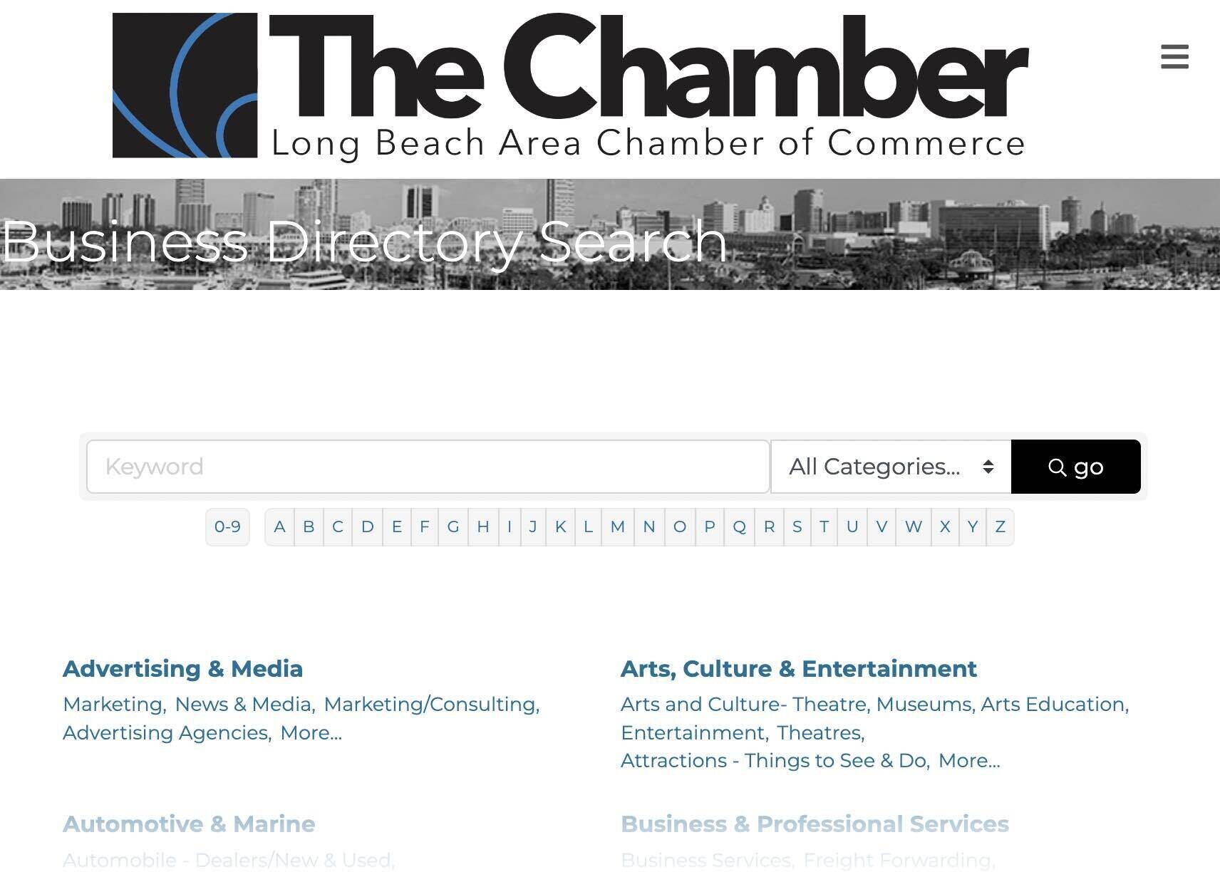 long beach chamber of commerce page