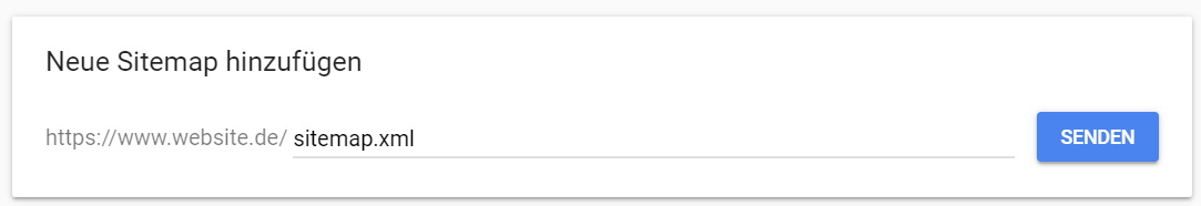 Sitemap einreichen