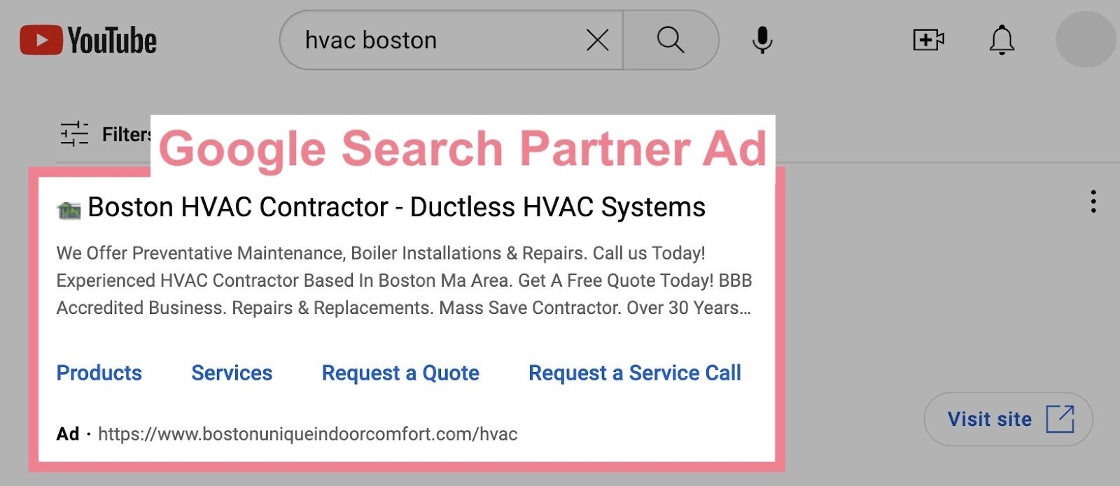 Google Search Partner Ad