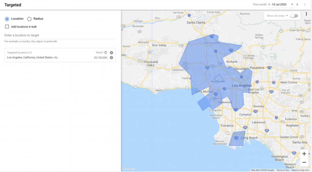 Geografische Ausrichtung (Location Targeting) bei Google Ads