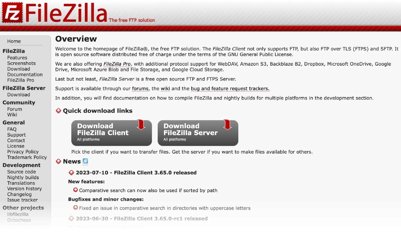 download FileZilla for free