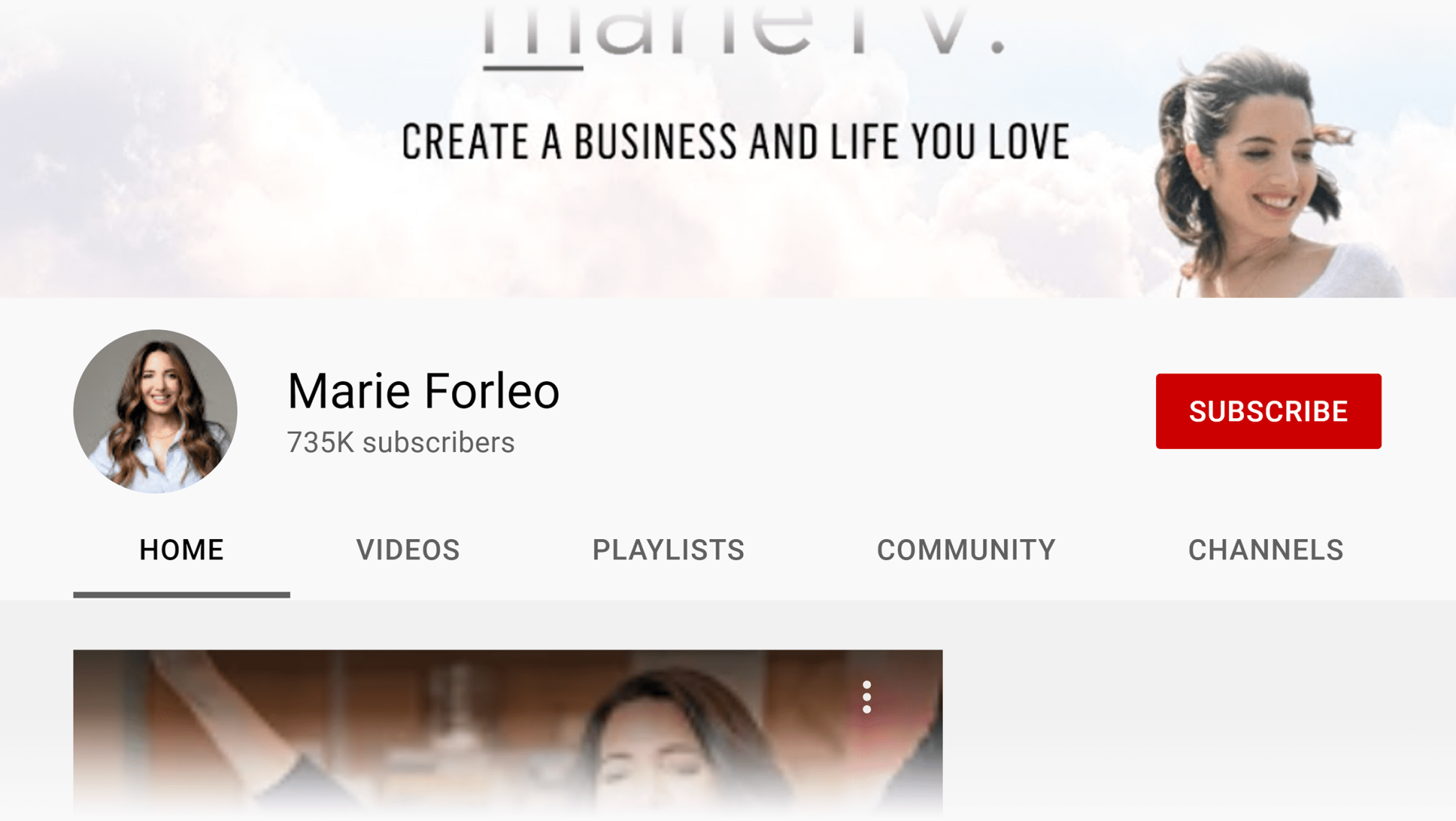 Das YouTube-Kanalbild von Marie Forleo