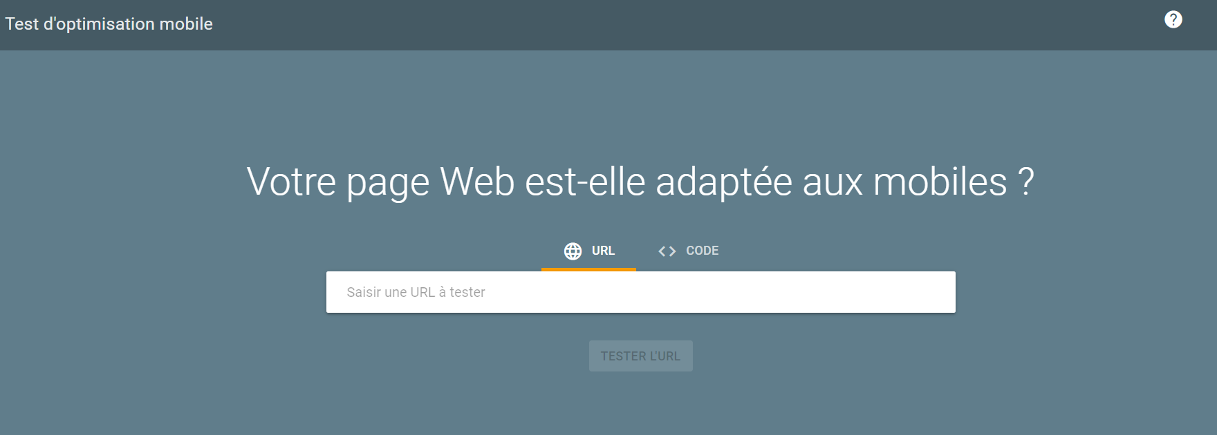 Test d’optimisation mobile de Google