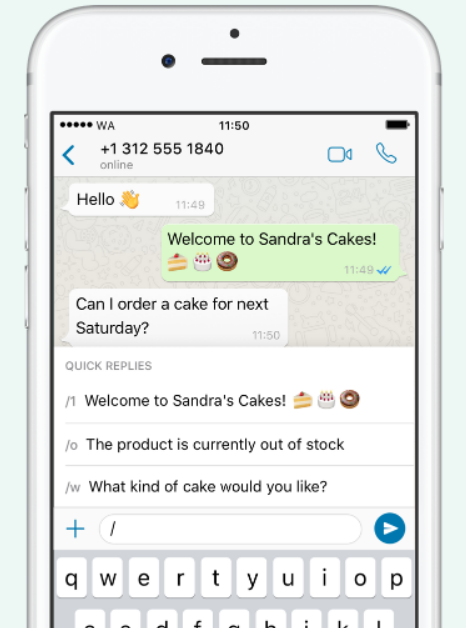 Respuestas rápidas en WhatsApp Business