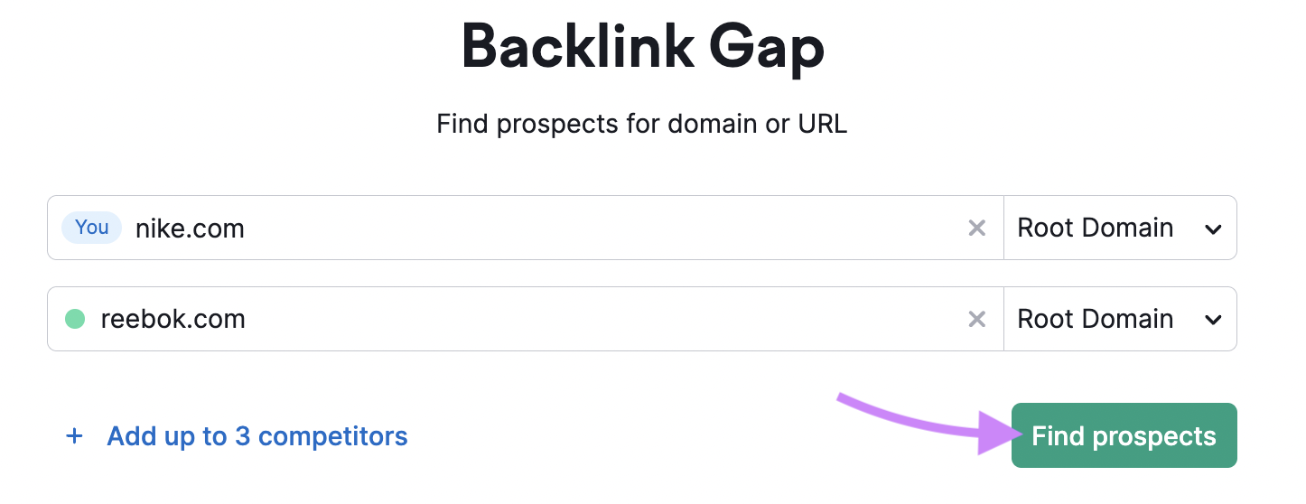 Outil d’écart de backlink