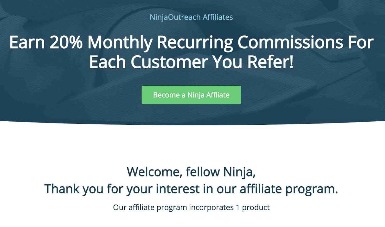 NinjaOutreach Affiliate Program site