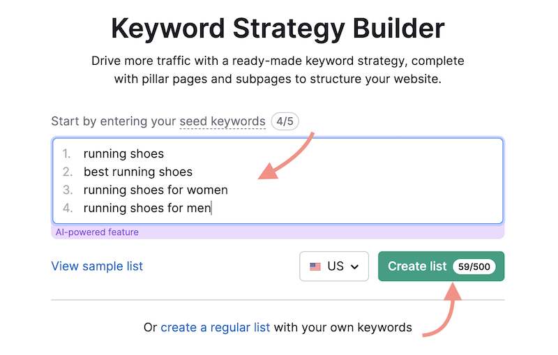 keyword strategy builder