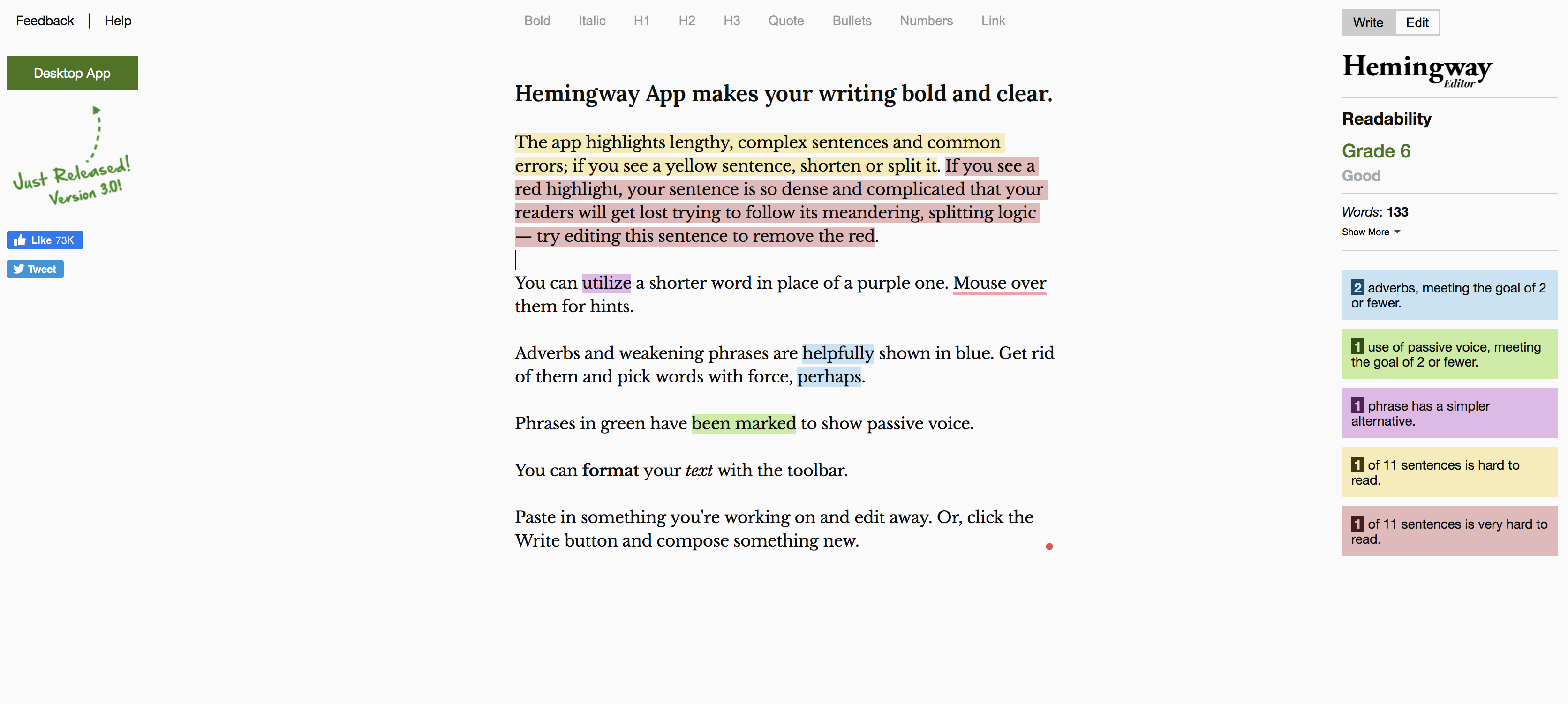 Hemingway App