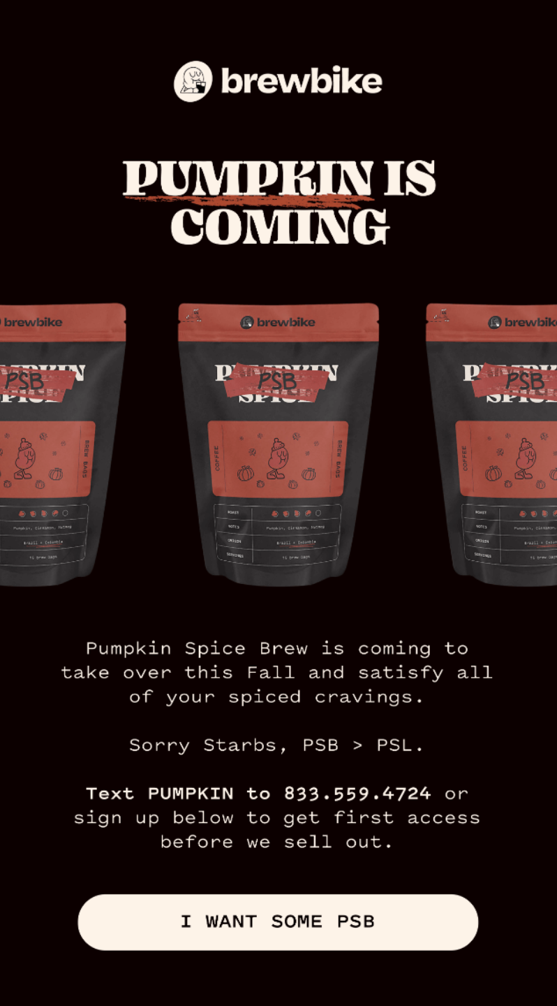 Brewbike's Pumpkin Spice Brew announcement