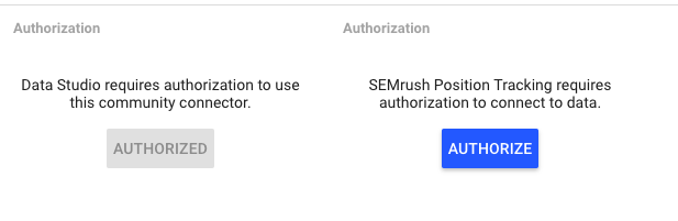 authorisation google data studio