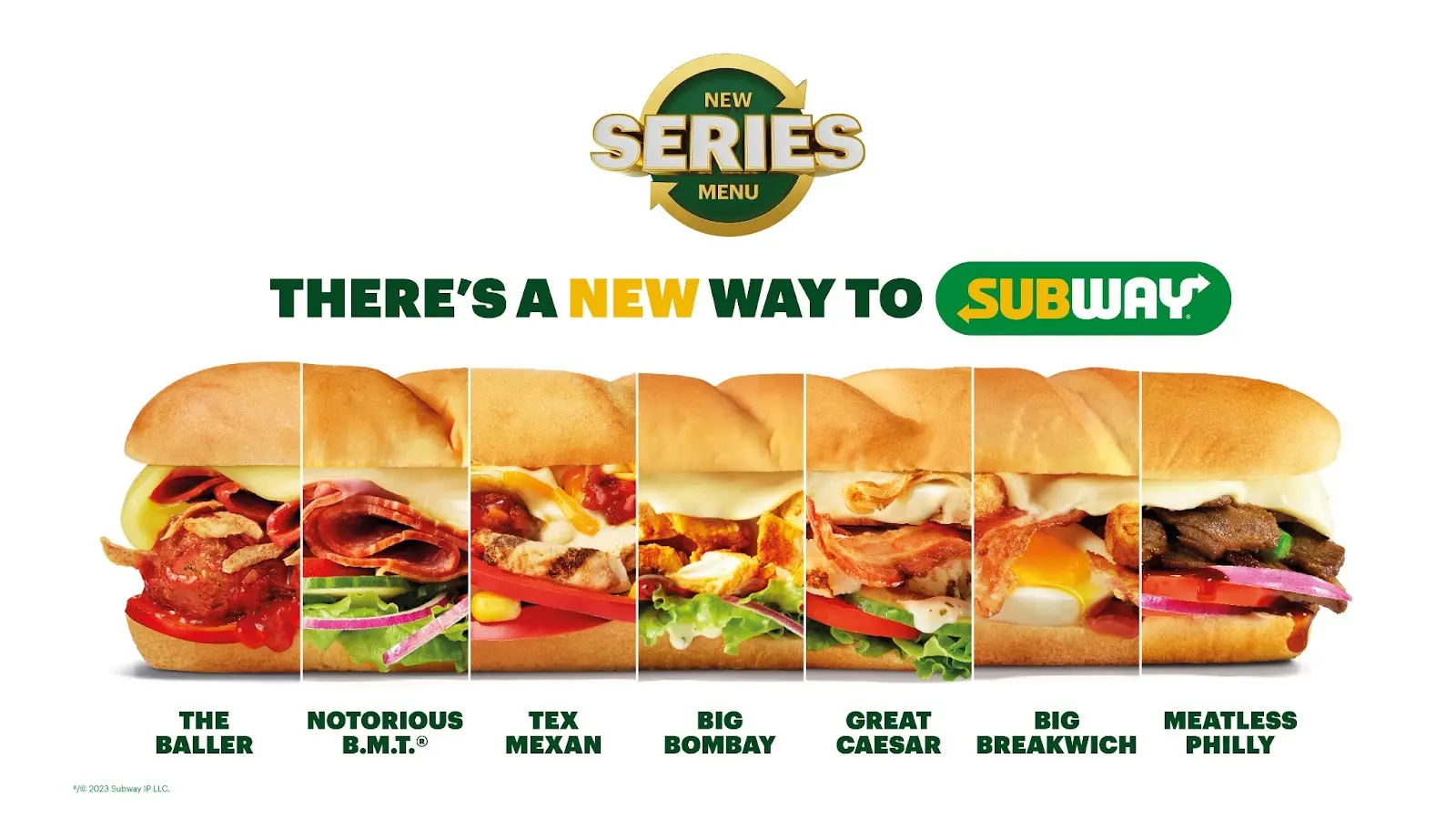 advertisement shows different menu options in one image