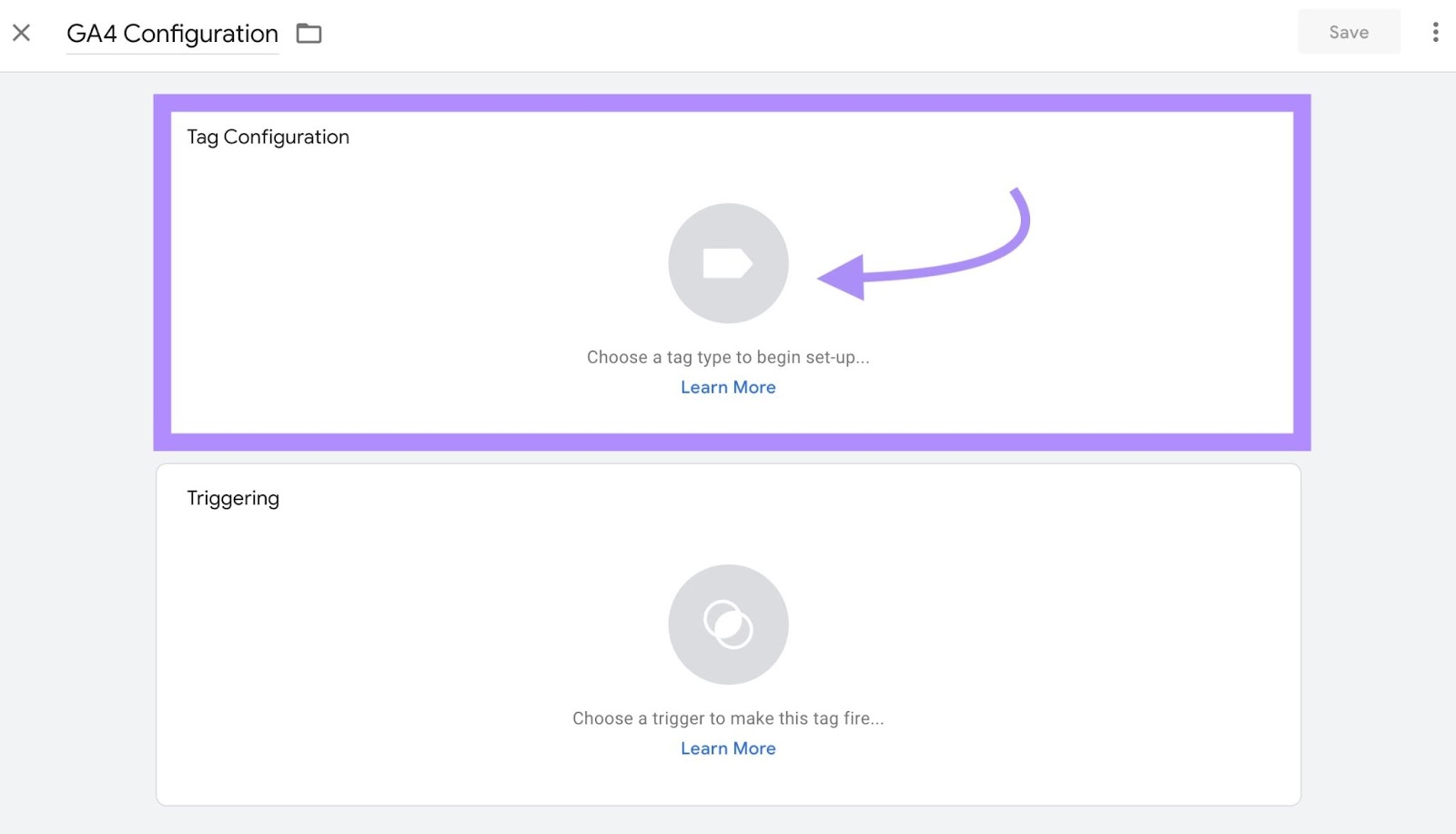 “Tag Configuration” expanse highlighted