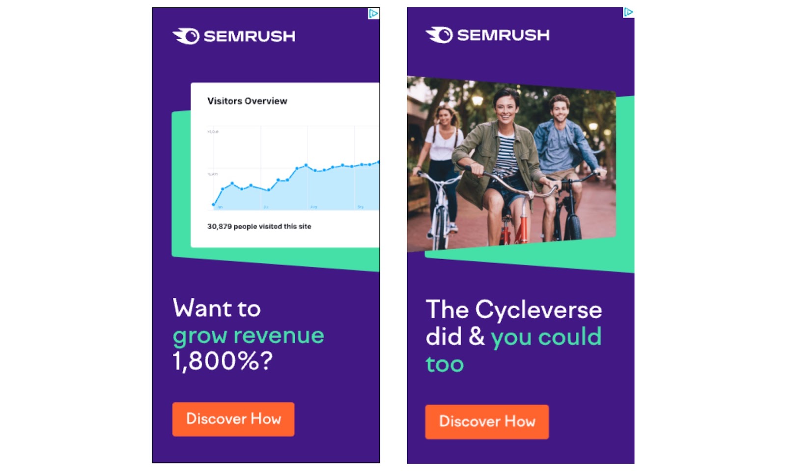 Semrush's display ad for Semrush tools