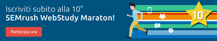 Iscrizione alla Webstudy Marathon numero 10 di SEMrush