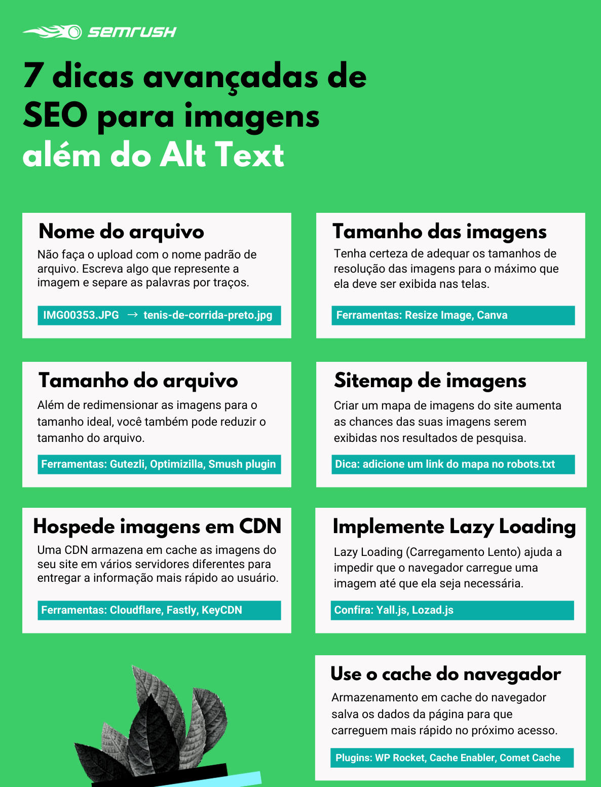 infográfico 7 dicas de SEO para imagens