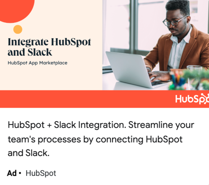 HubSpot and Slack integration page