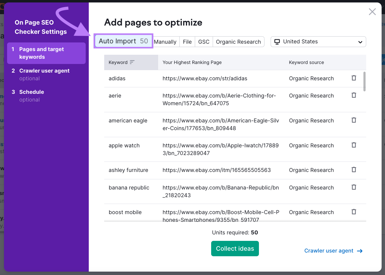 On Page SEO Checker Settings