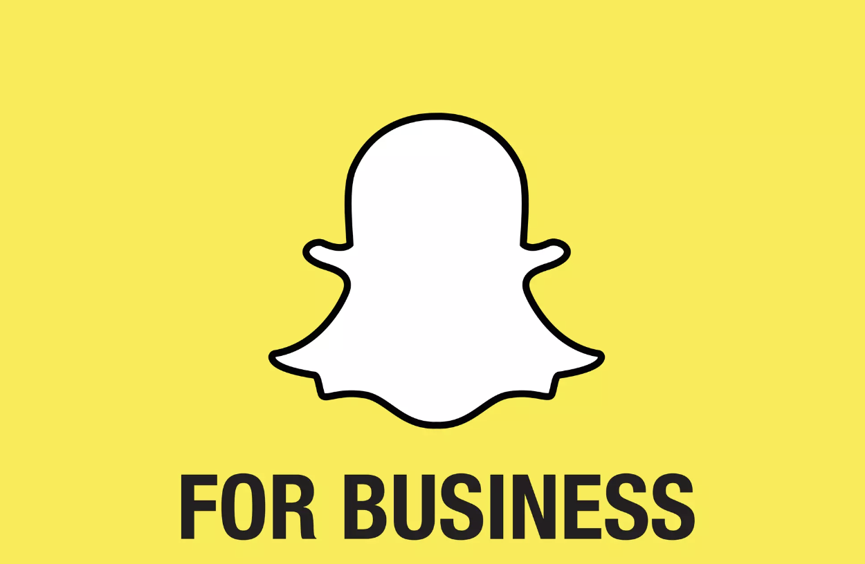 Snapchat for business logo slide.