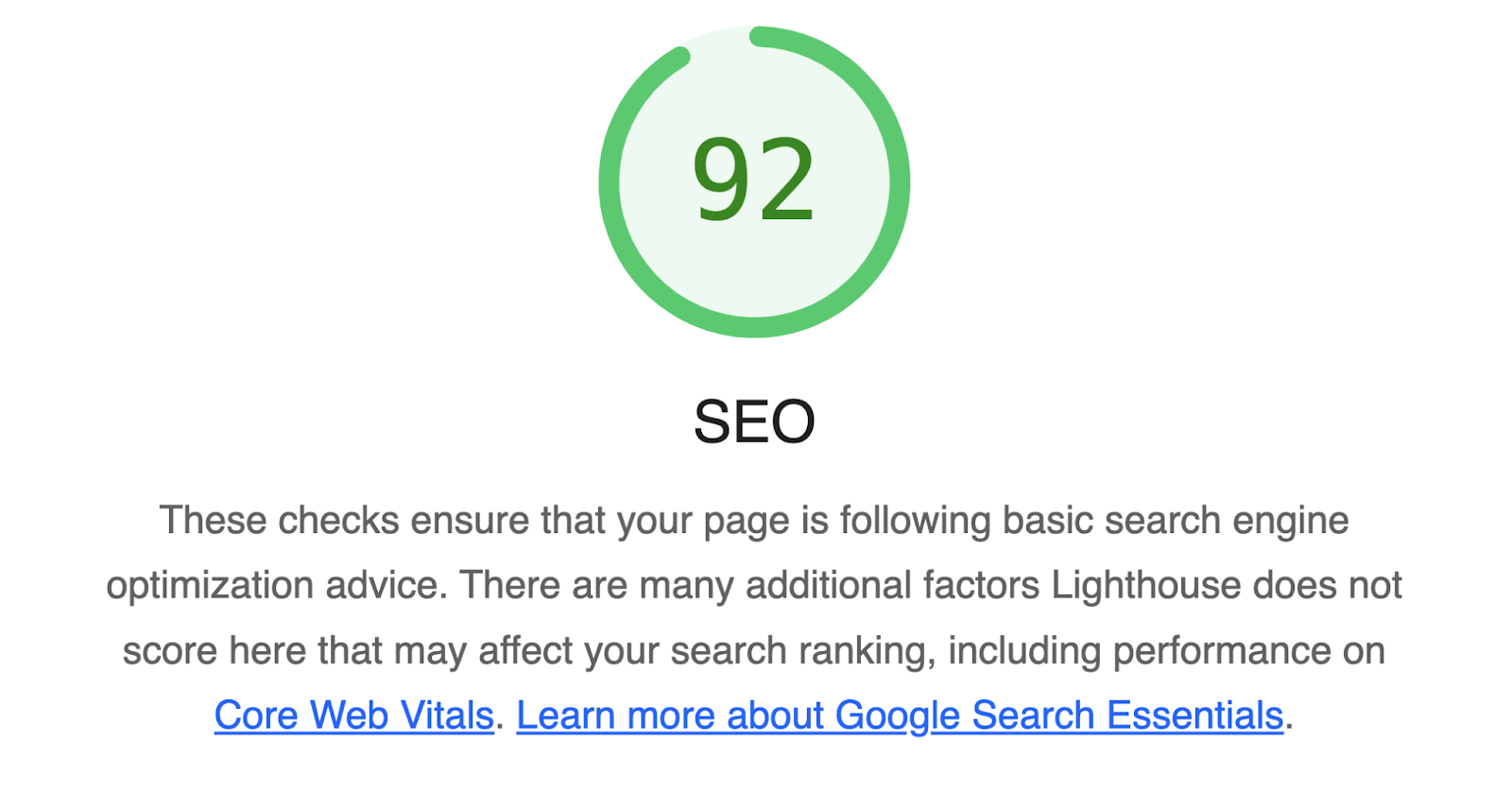 Score SEO de Lighthouse