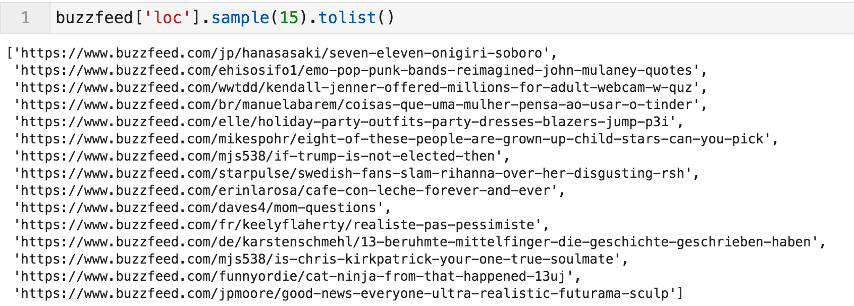 URL analysis using Python