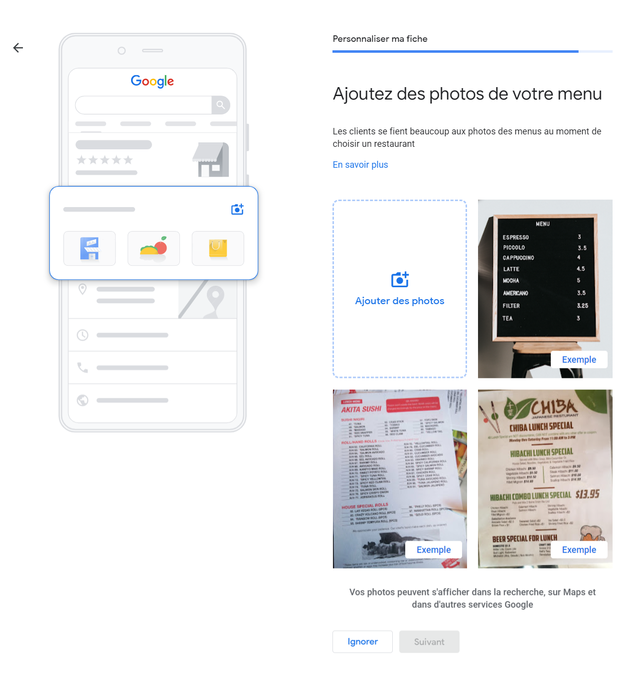 Google My Business - ajouter des photos