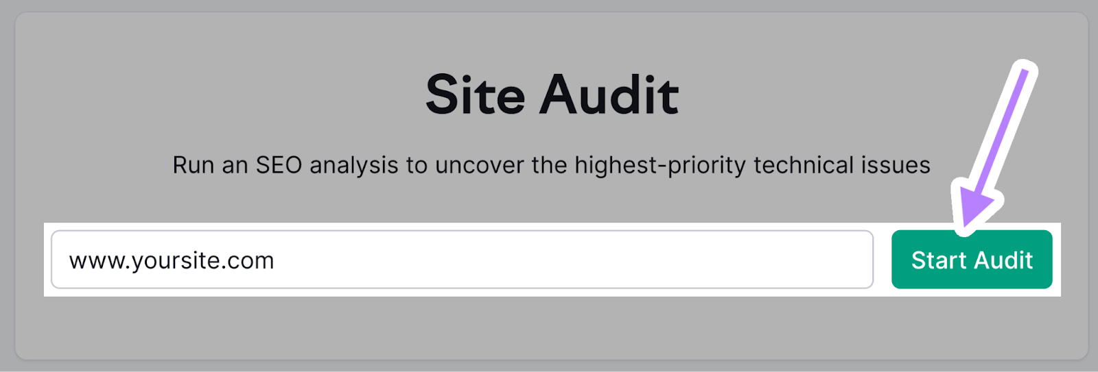 Site Audit tool