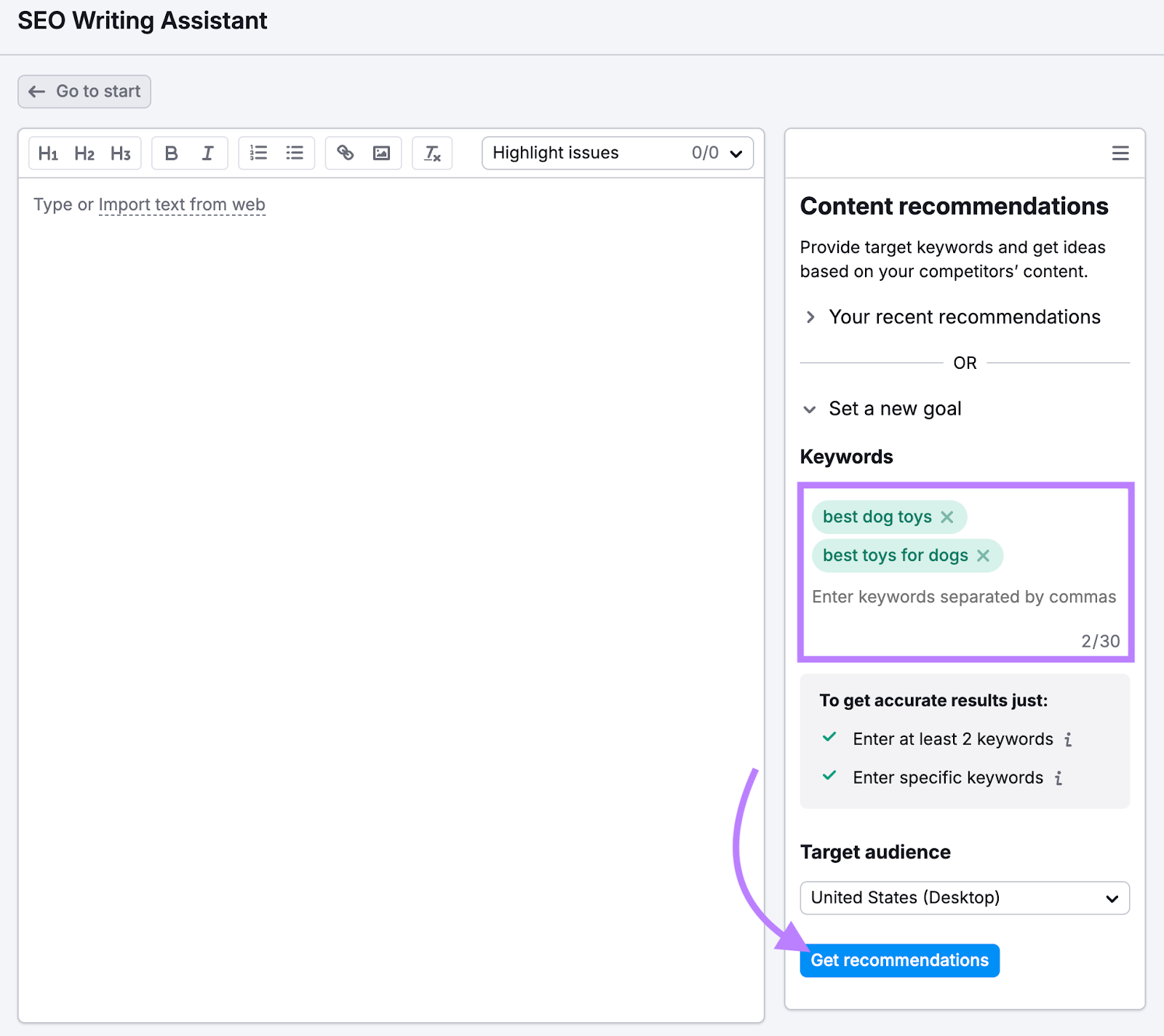 keywords entered into SEO writing ،istant