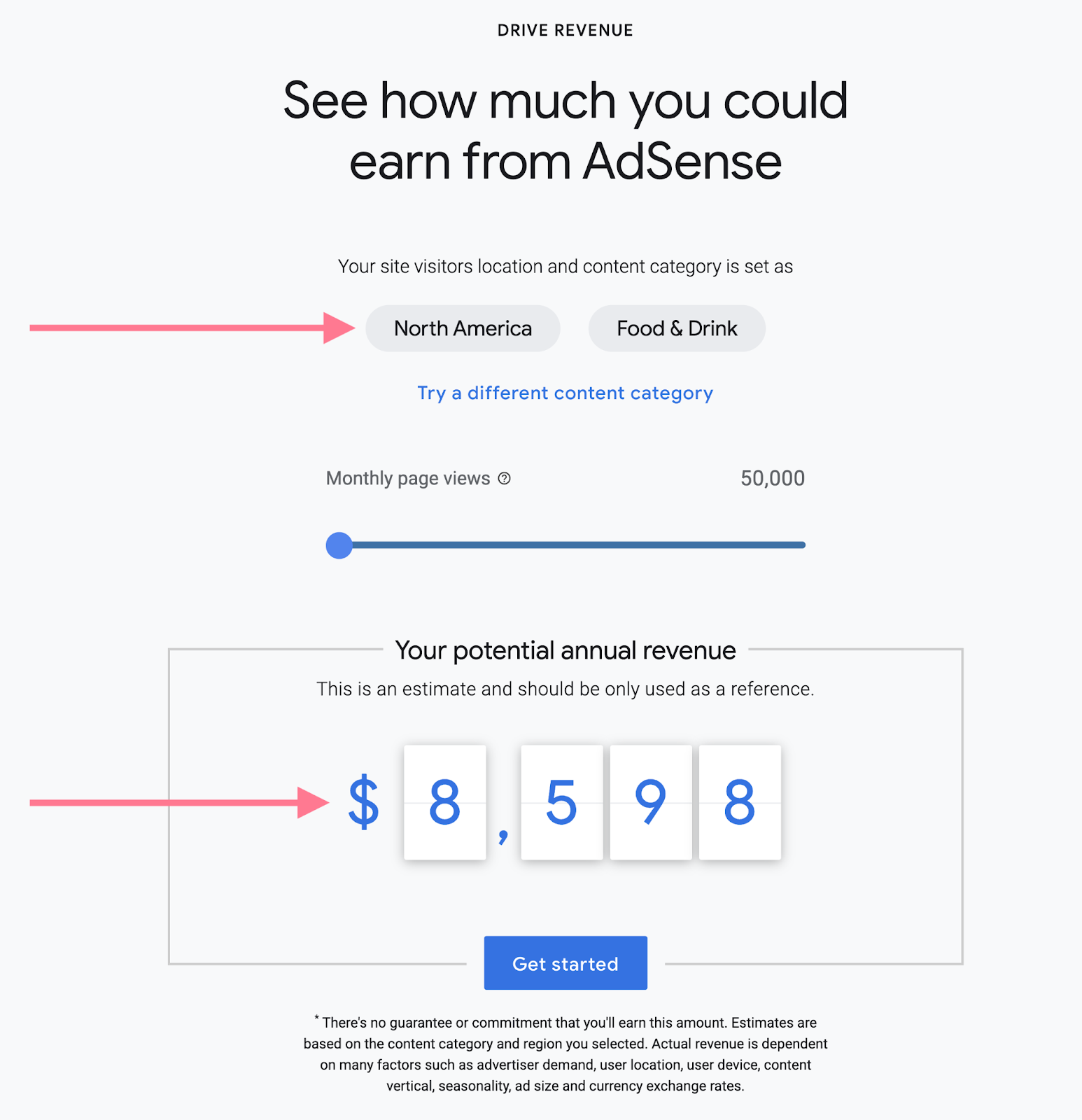 see how much you could earn from adsense