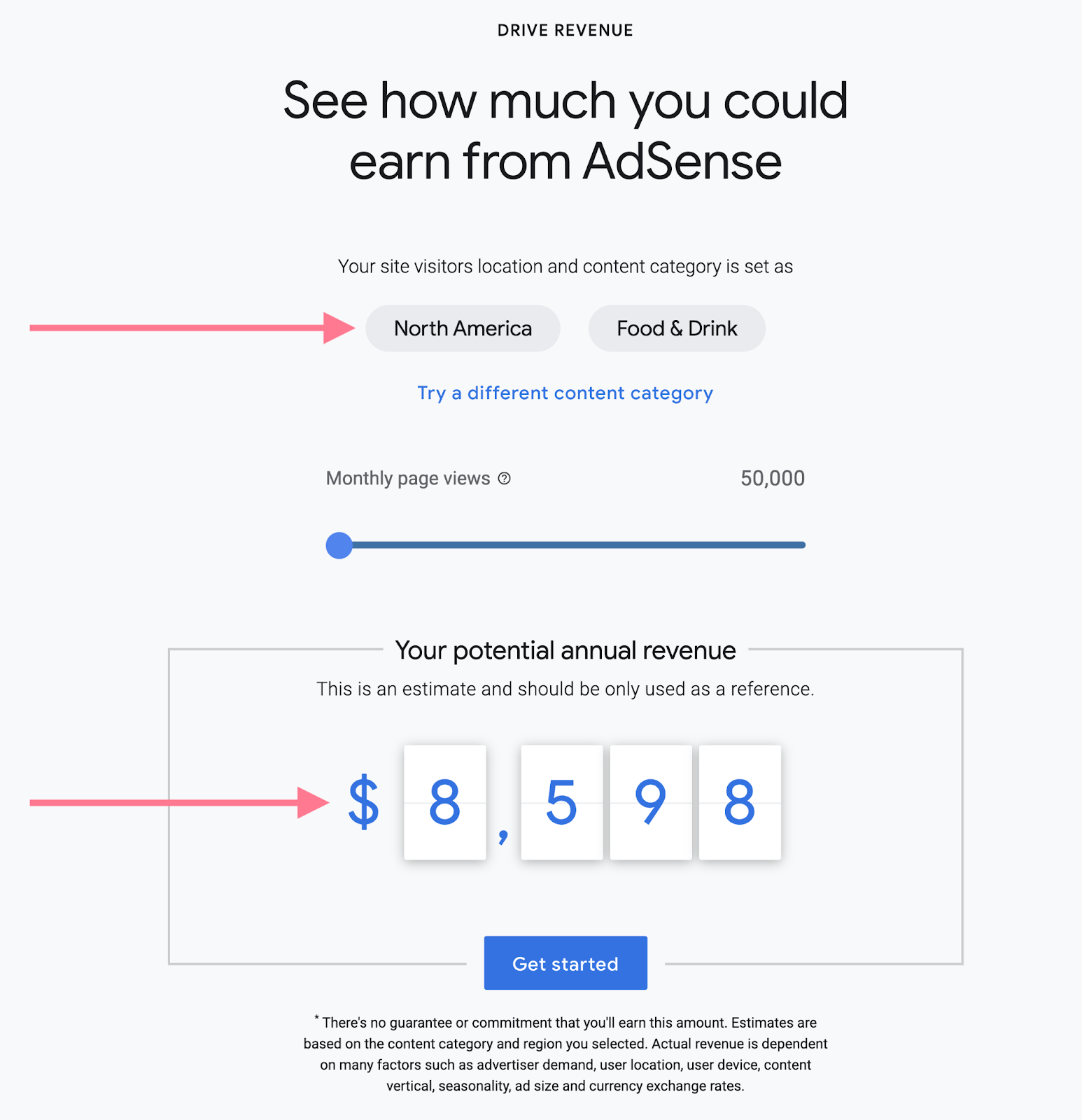 see how much you can earn from adsense