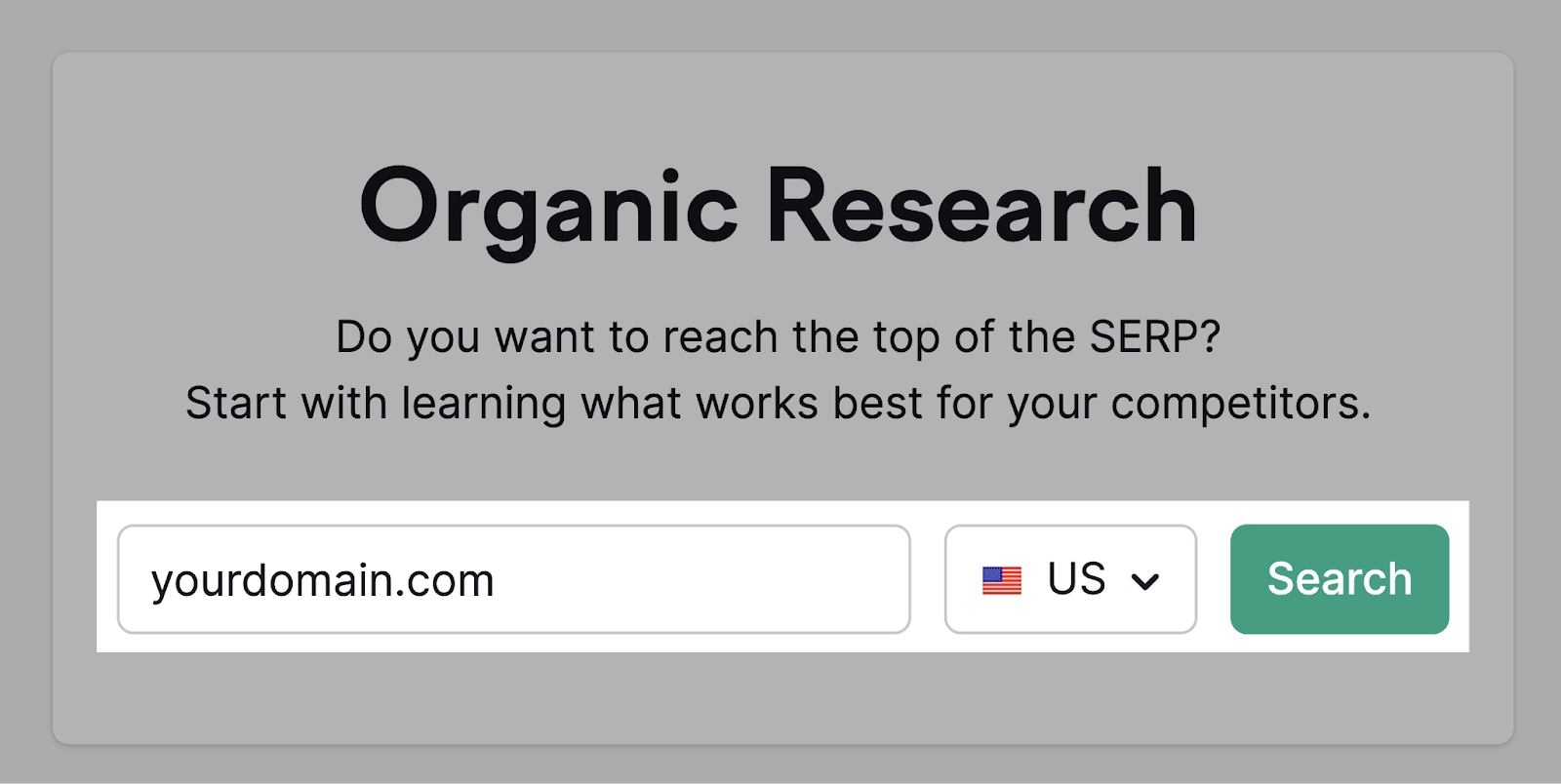 Organic Research tool