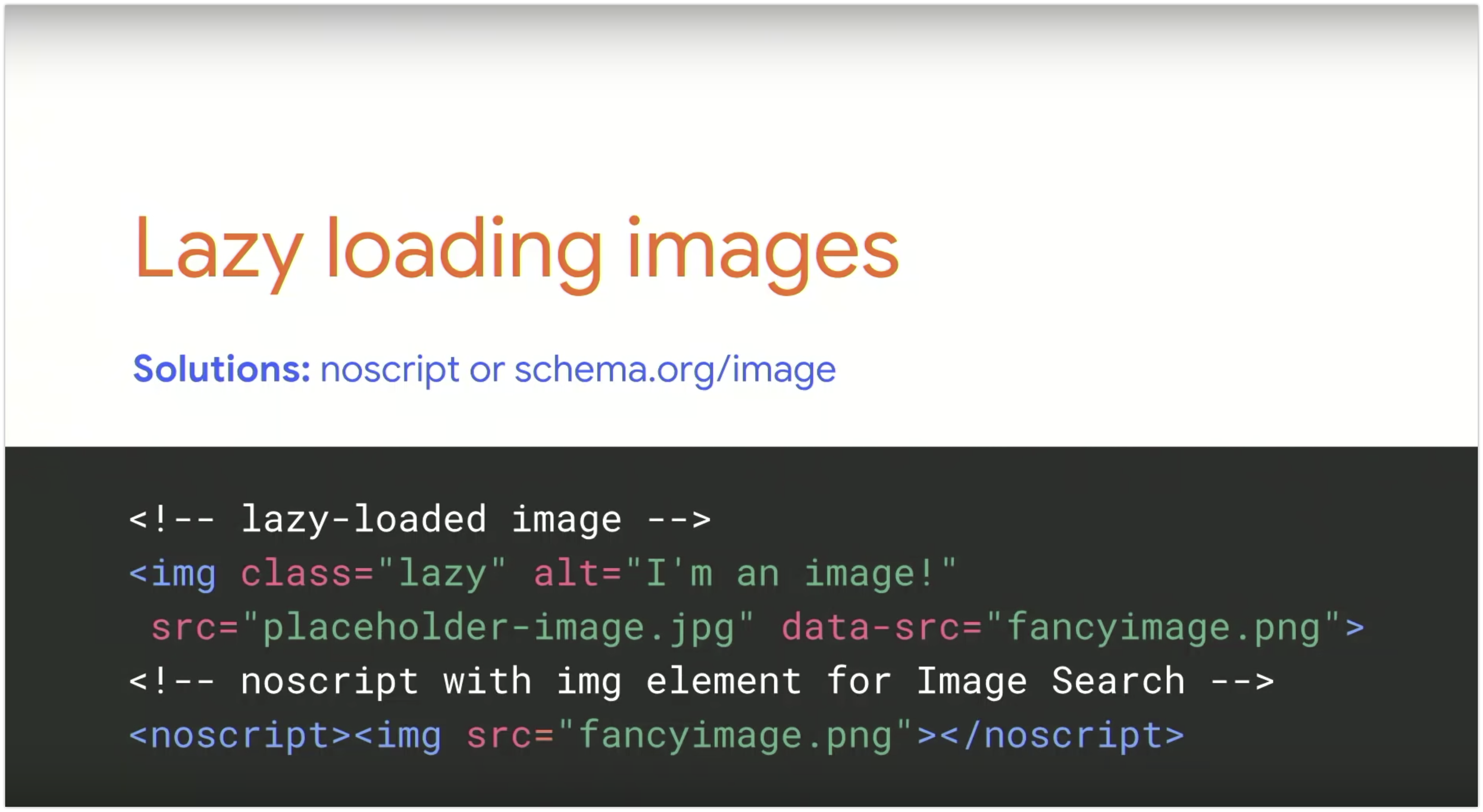 SEO e Javascript- lazy loading e tag noscript