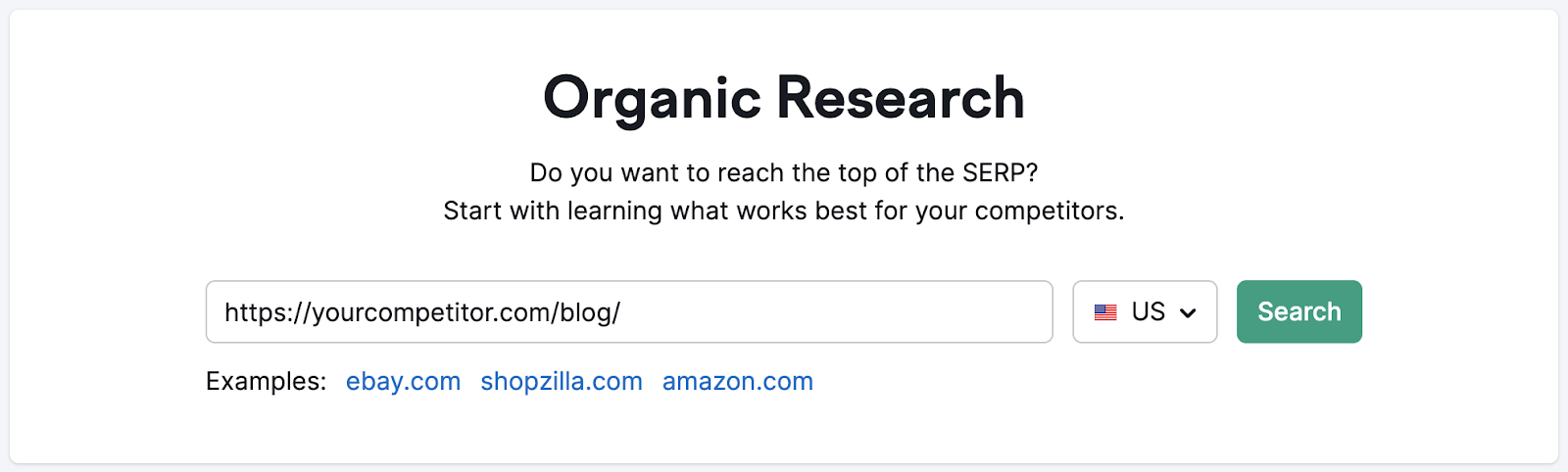Organic Research tool