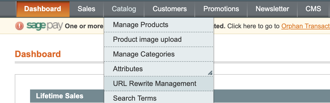 URL Rewrite Management im Shop-System Magento