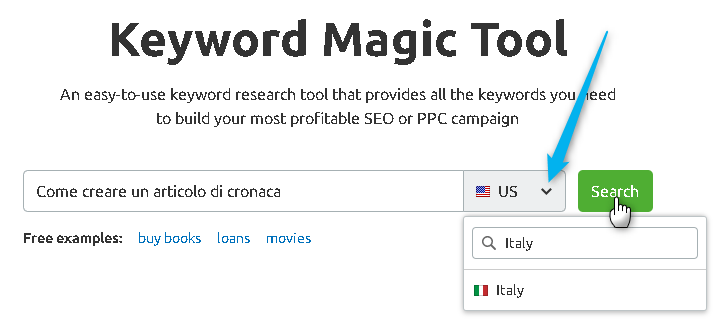 Keyword Magic Tool