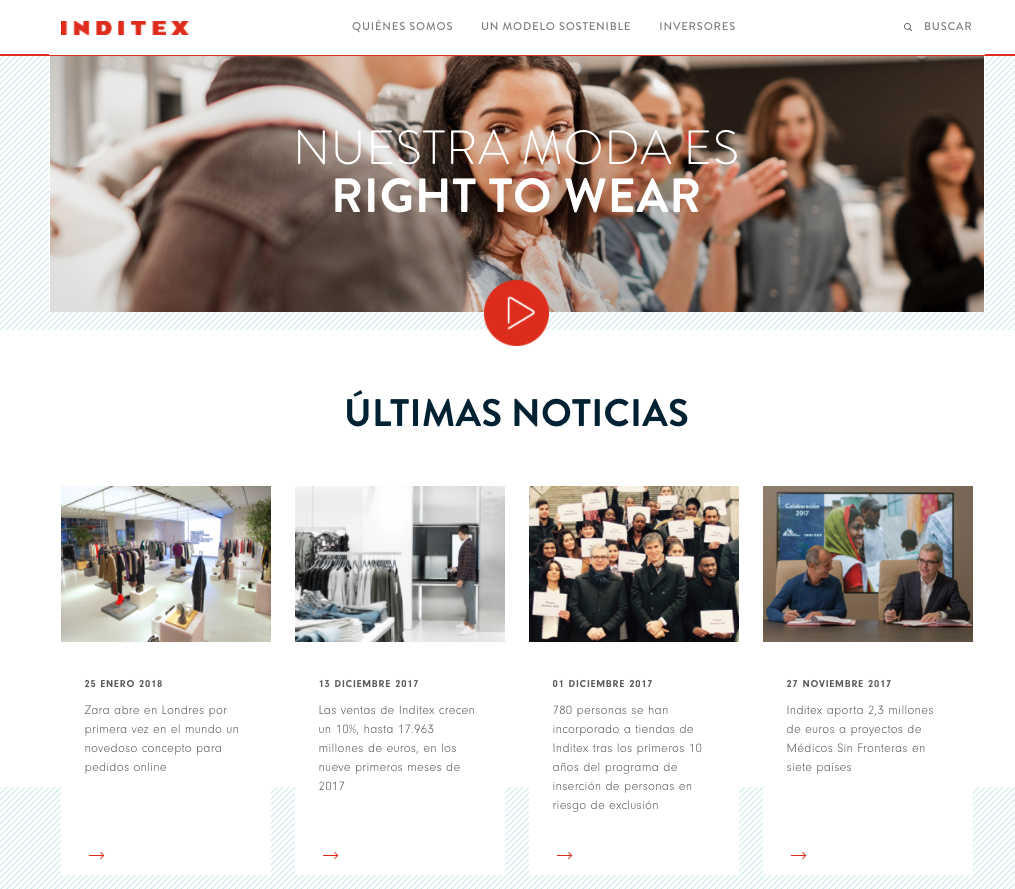 Cómo medir una página web - Inditex