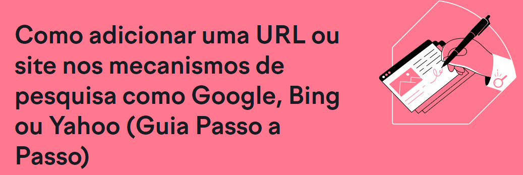 Print da página do blog para "como adicionar URL no Google", mostrando o H1 title usado pela semrush