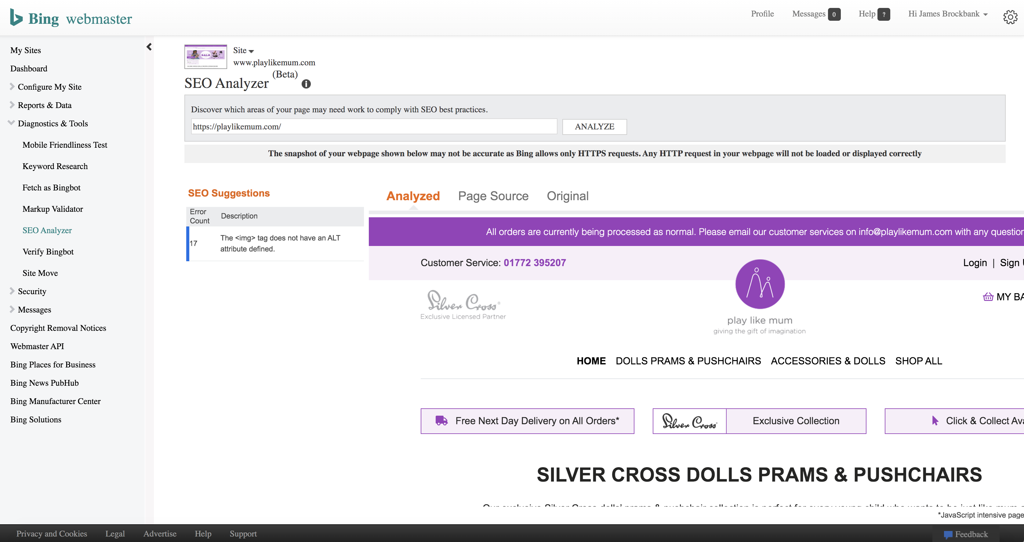 Bing SEO Analyzer