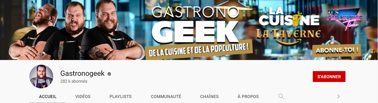 YouTube, Gastronogeek