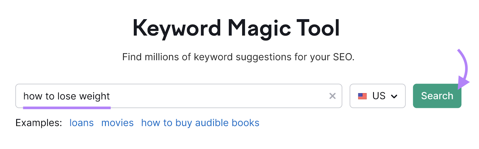 Keyword Magic Tool hunt  for "how to suffer  weight"