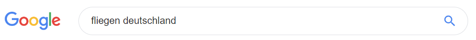 Google-Suche nach 'fliegen deutschland'