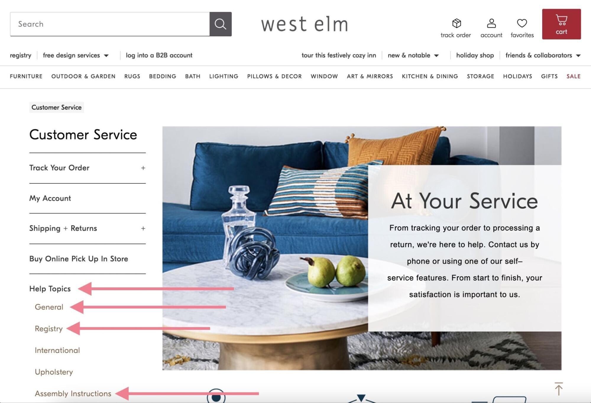 West Elm faq