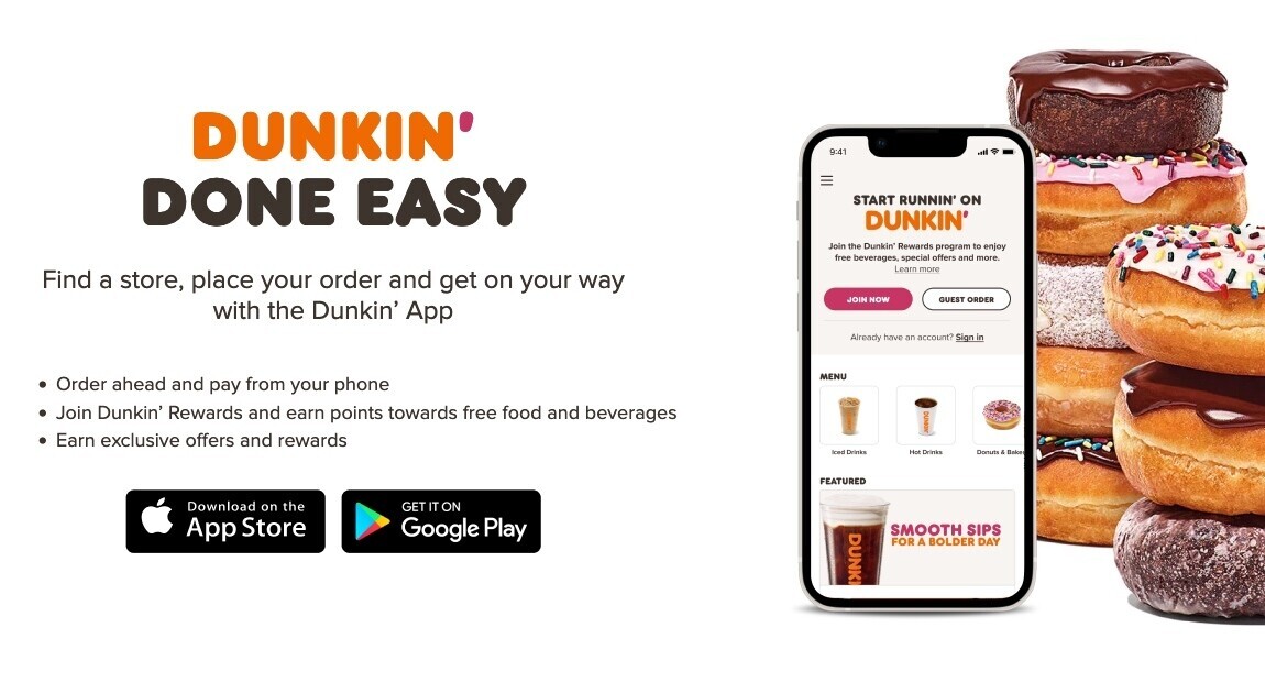 Dunkin’ Donuts tagline “Dunkin’ Done Easy”