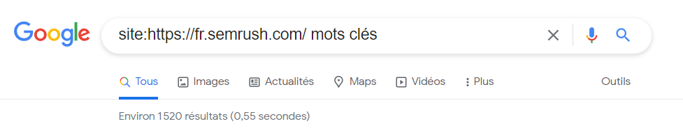 Recherche Google sur un site web spécifique