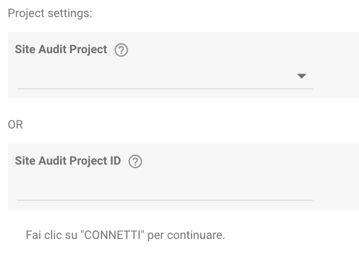 come connettere site audit a data studio