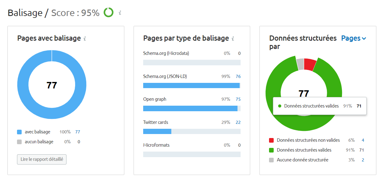 Semrush Audit de site Balisage