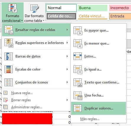 Formato condicional para excel