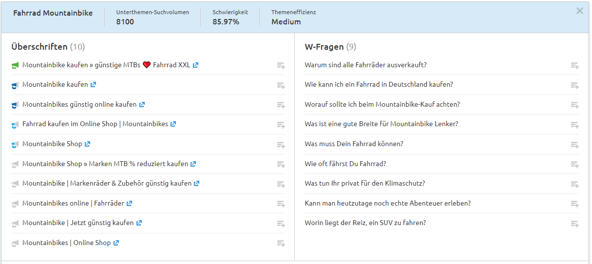 Topic Research: W-Fragen als Longtail-Keywords