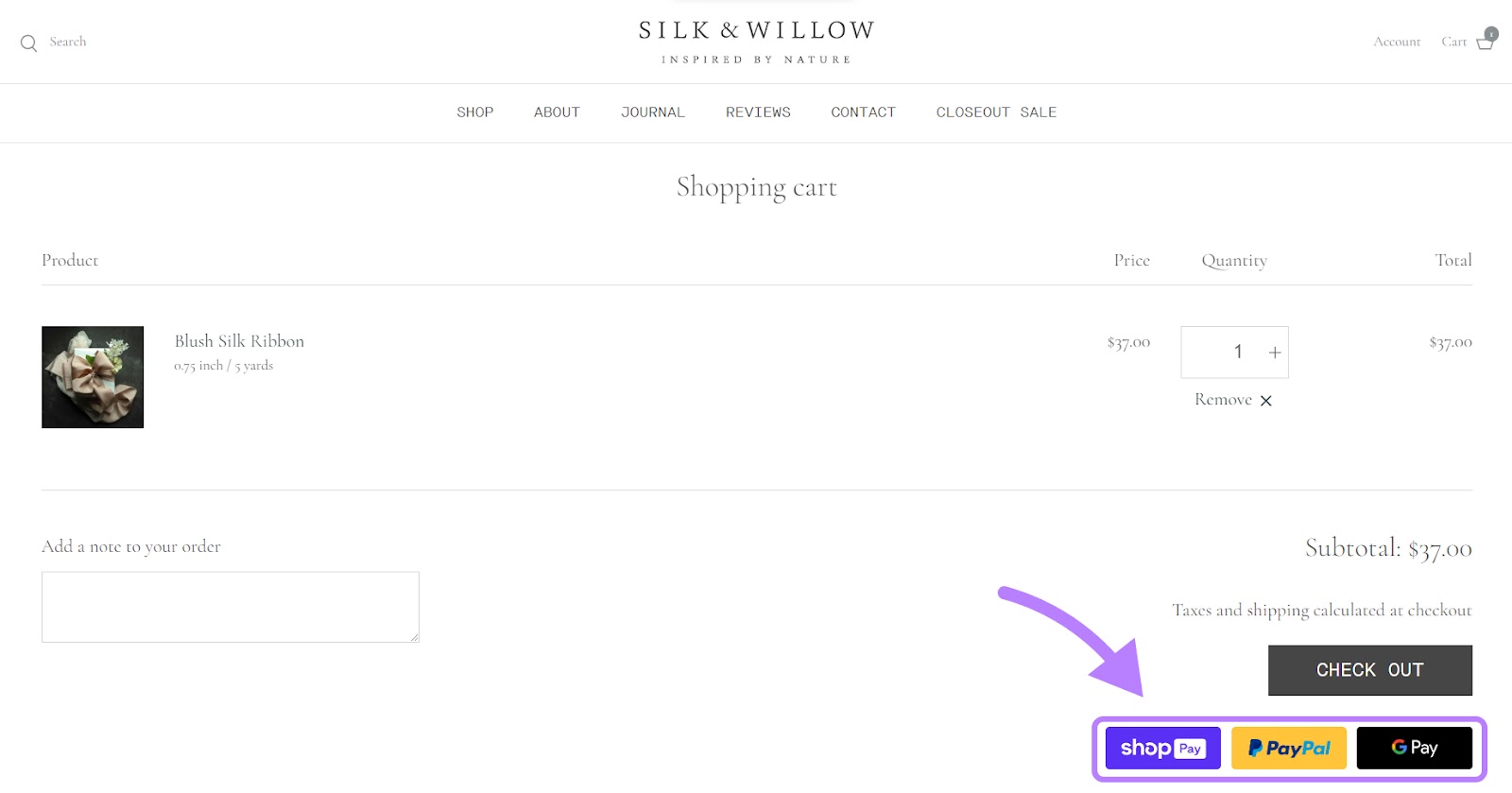 Shopify’s built-in payment gateway