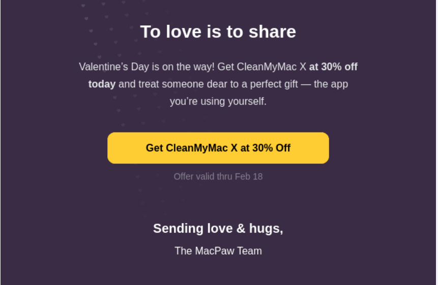 CTA in MacPaw email