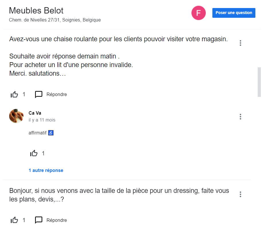 Knowledge Panel, Questions et réponses